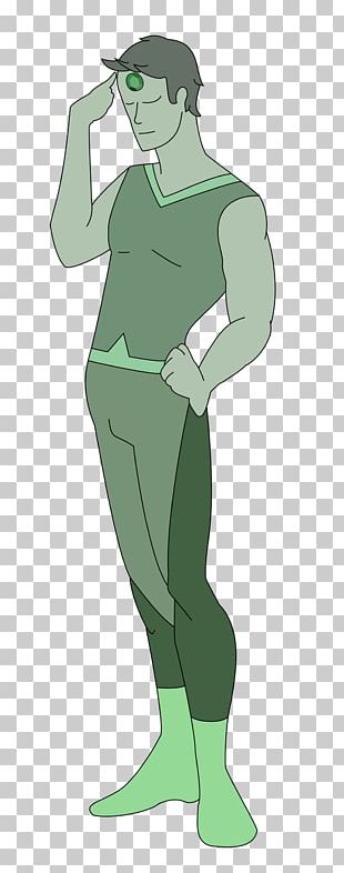 Cartoon Human Green Shoulder PNG