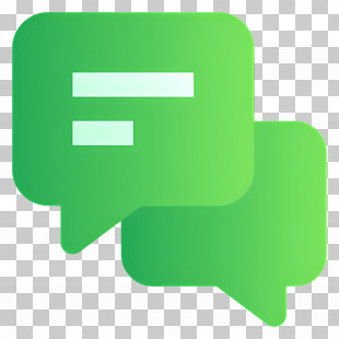 Chat Box - Chat Bubbles Icon In Green Gradient Design PNG
