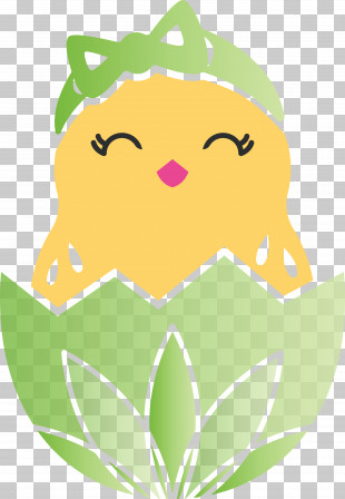 Chick In Eggshell Easter Day Adorable Chick PNG