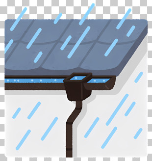Raining - Rain Gutter On A Roof PNG