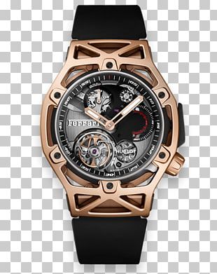Chronograph Tourbillon Hublot Watch Gold PNG