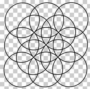 Overlapping Circles Grid Geometry PNG