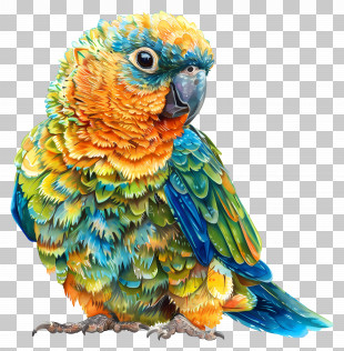 Parrot - Colorful Parrot With Vibrant Feathers PNG