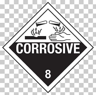 HAZMAT Class 8 Corrosive Substances Dangerous Goods Placard Hazard ...