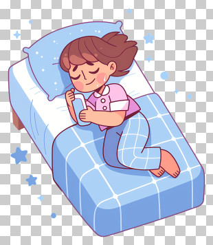 Girl Sleeping On Bed - Sleeping Child In Cozy Bed PNG