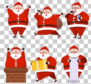 Santa Claus Reindeer Christmas Ornament PNG