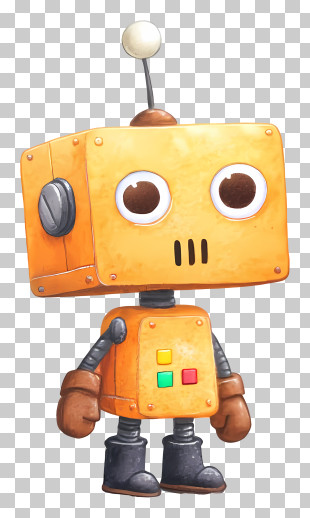 Awesomo From Strikeforce Kitty - Cute Orange Robot Toy PNG