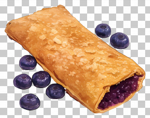 Blueberry Snacks - Blueberry Pastry With Fresh Berries PNG
