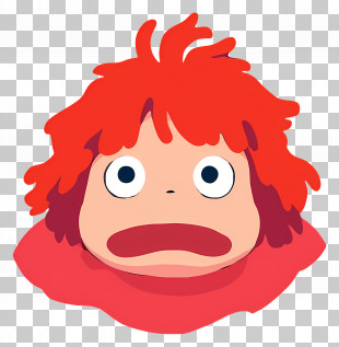 Cartoon Face - Red-Haired Cartoon Face PNG