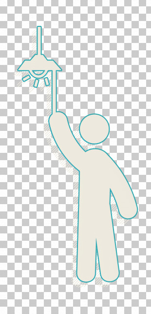 Light Icon Humans 2 Icon Man Turning The Light On Icon PNG