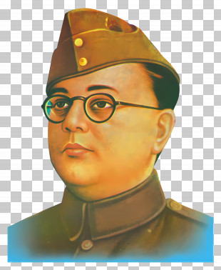 Netaji Subhas Chandra Bose - Historical Figure Portrait PNG