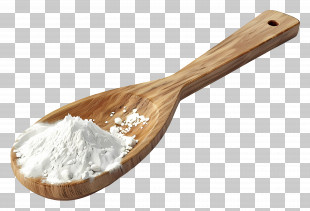 Wooden Spoon - Wooden Spoon Filled With White Powder PNG