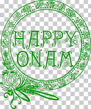 Green Happy Onam Green . PNG