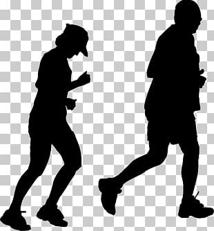 Jogging Silhouette Running Sport PNG
