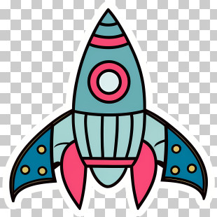 Cartoon Rocket - Colorful Cartoon Rocket Illustration PNG