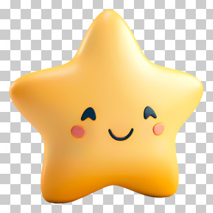 Star Emoji - Smiling Yellow Cartoon Star Illustration PNG