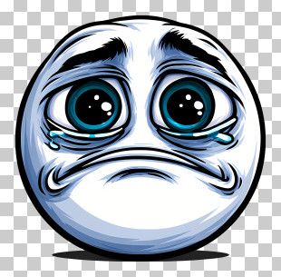 Wojak Crying Face - Sad Crying Emoji PNG