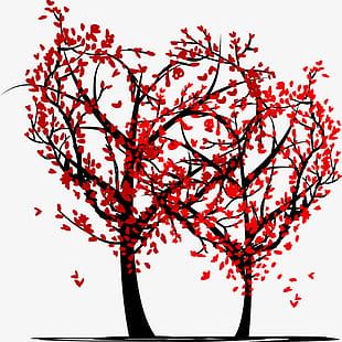 Love Tree PNG Transparent, Vector Love Tree, Trees, In Love, Pink