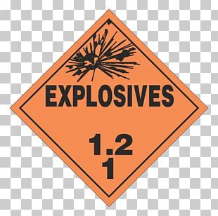 Dangerous Goods Placard Explosion Sticker Label PNG