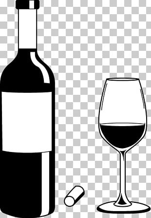 White Wine Distilled Beverage Bottle PNG