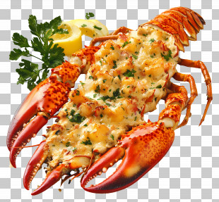 Lobster Thermidor - Stuffed Lobster With Cheese And Herbs PNG