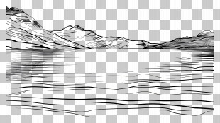 Mountain Landscape - Sketch Of Mountain Landscape With Lake PNG