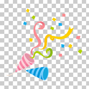 Birthday Celebration - Colorful Party Poppers With Confetti PNG
