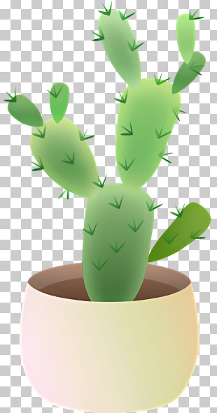 Icon - Cactus In Stylish Plant Pot PNG