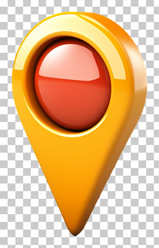 Location Icon - Yellow Location Pin PNG