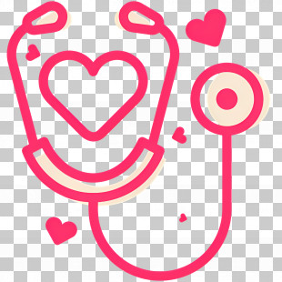 Stethoscope Heart - Red Stethoscope With Heart Design For Medical Use PNG