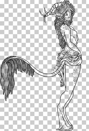 Line Art Drawing Legendary Creature Sketch PNG
