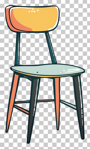 Chair - Simple Cartoon Chair PNG