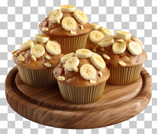 Banana Nut Muffins - Delicious Banana Muffins PNG