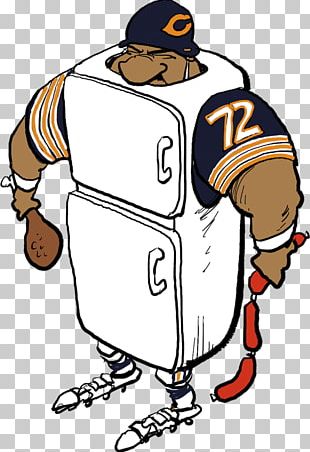 Clipart of a Line Art Cartoon Chicago Bears Football Fan Man All Decked out  - Royalty Free Vector Illustration by toonaday #1230782