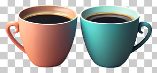 Coffee - Two Coffee Cups PNG