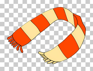 Icon - Orange And Yellow Striped Scarf For Winter PNG