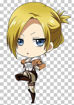 Eren Yeager Mikasa Ackerman Annie Leonhart Attack On Titan Chibi PNG ...