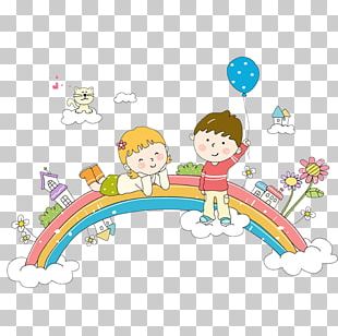 Rainbow Child Cartoon Illustration PNG, Clipart, Boy, Cartoon Children ...