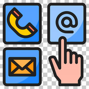 Contact Us - Contact Icons Illustration PNG