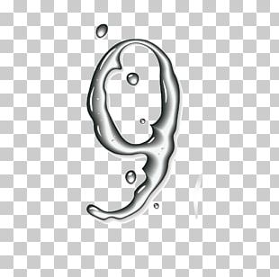 Water Drop Font PNG