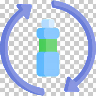 Recycle Bottles - Recycle Symbol With Plastic Bottle PNG
