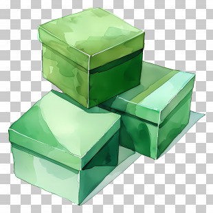 Green Boxes - Green Storage Boxes PNG