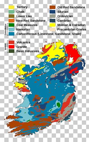 Namurian Bedrock Ireland Geology Geologic Map PNG