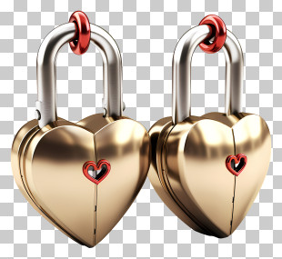 Love - Heart-Shaped Golden Locks For Romantic Gesture PNG