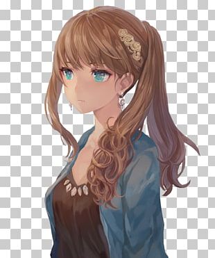 Anime Drawing Brown Hair Girl PNG, Clipart, Arm, Black Hair, Cartoon ...