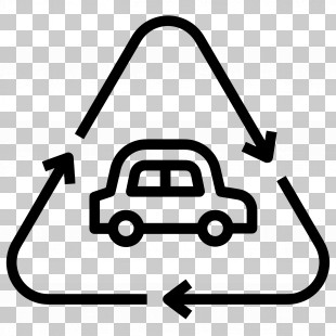 Recycle Car - Car Recycling Symbol PNG