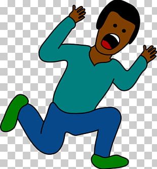 people running in fear clipart