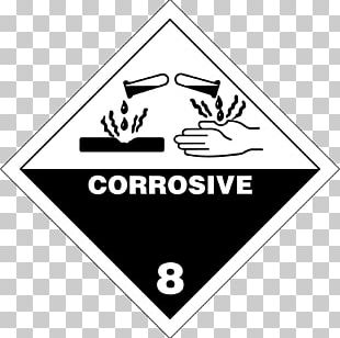 HAZMAT Class 8 Corrosive Substances Dangerous Goods Placard Hazard ...