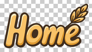 Home Logo - Home Text With Wheat PNG