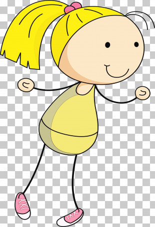 Cartoon Character Yellow Plants Line PNG